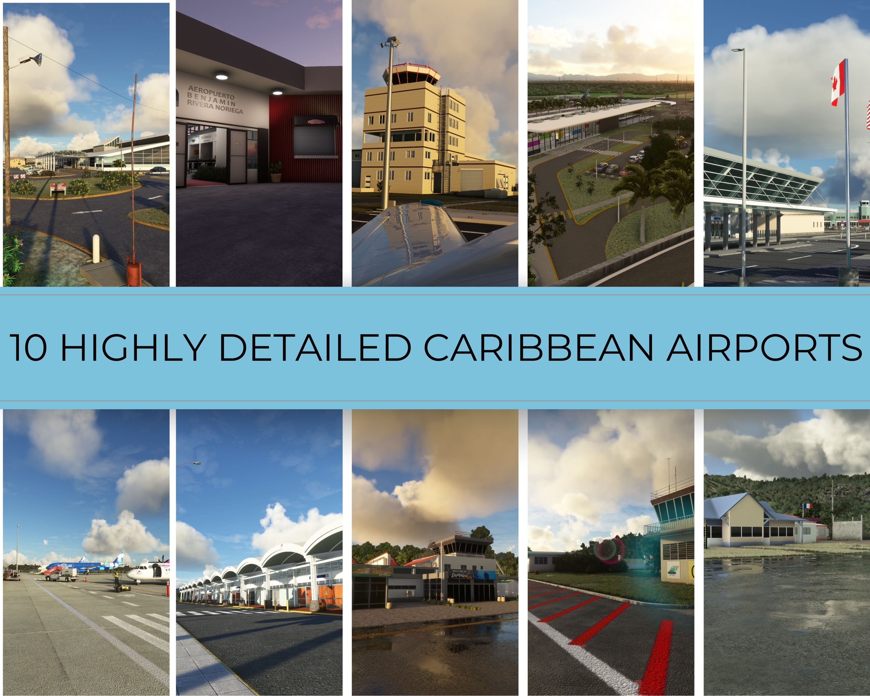 Caribbean 10 Airports Bundle!